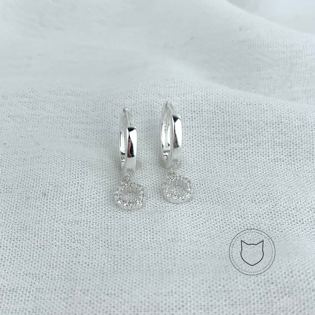​ARGOLLAS DE PLATA 925 Y CRISTALES AG1350L25
