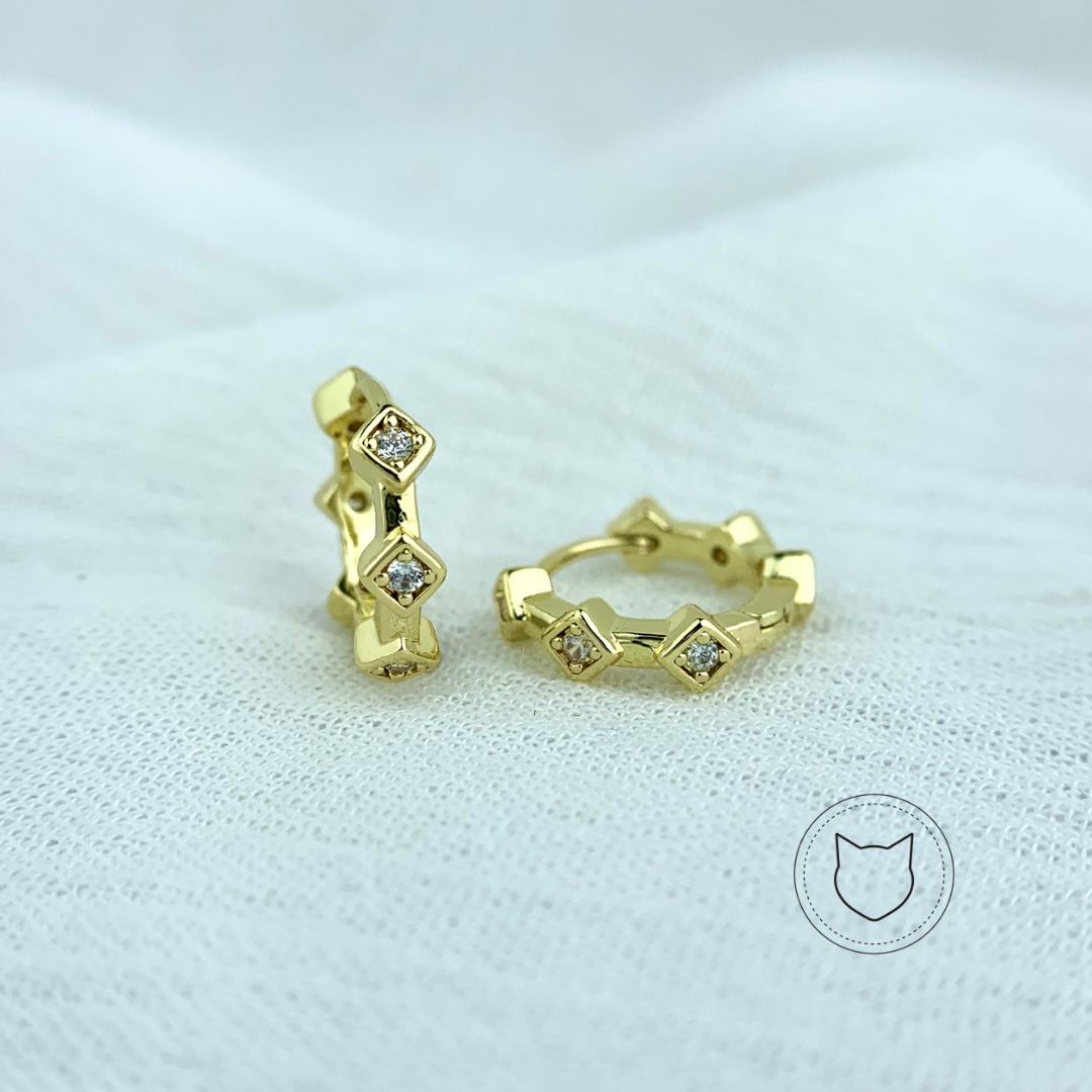 ARGOLLAS DE BAÑO DE ORO Y CRISTALES AG1412G31