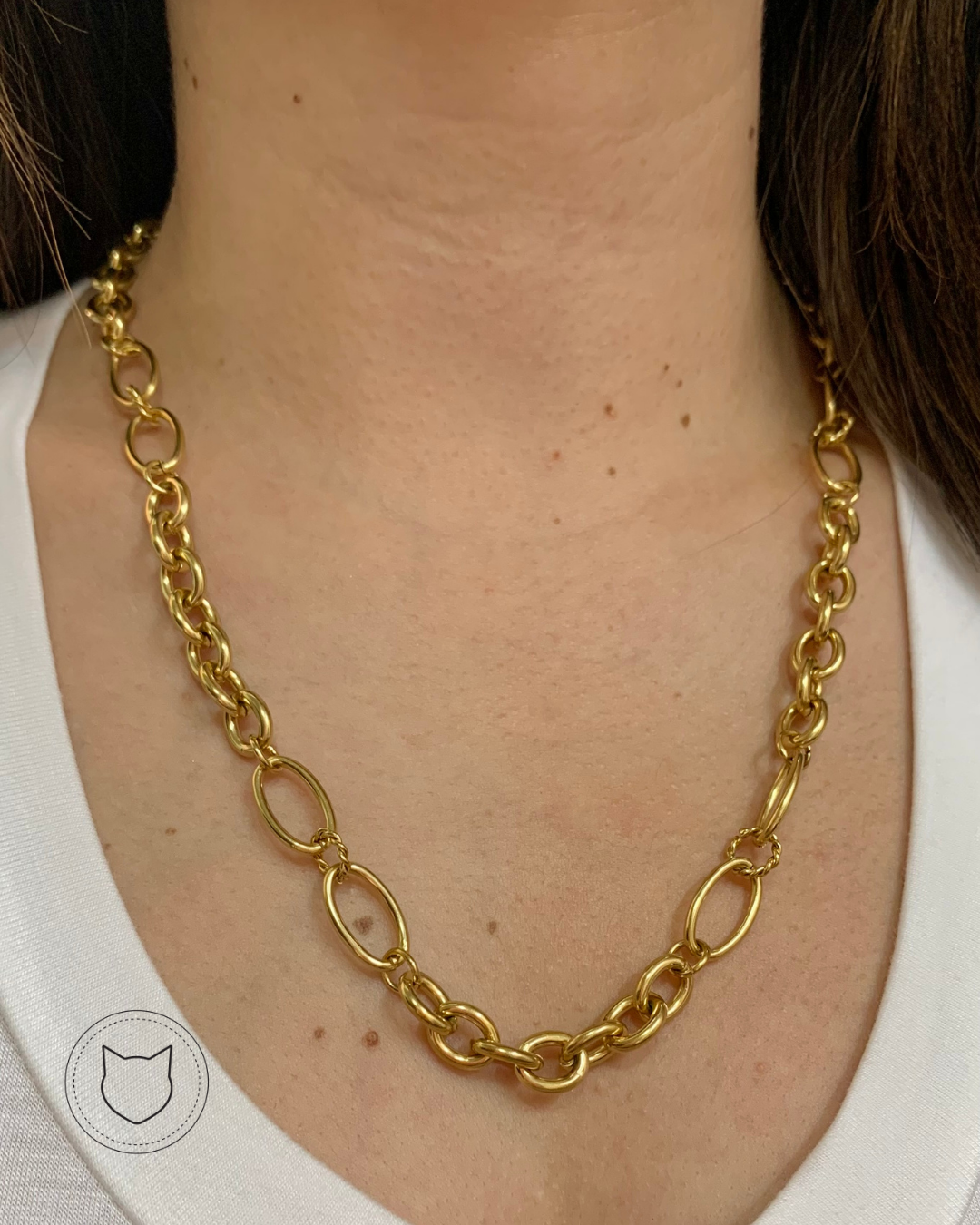 COLLAR DE ACERO DORADO CO1212G32