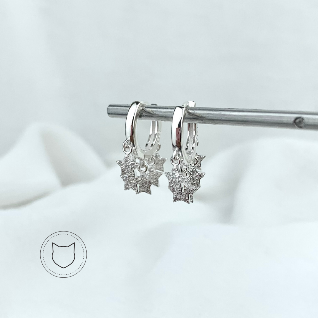ARGOLLAS DE PLATA 925 Y CRISTALES AG1173L25