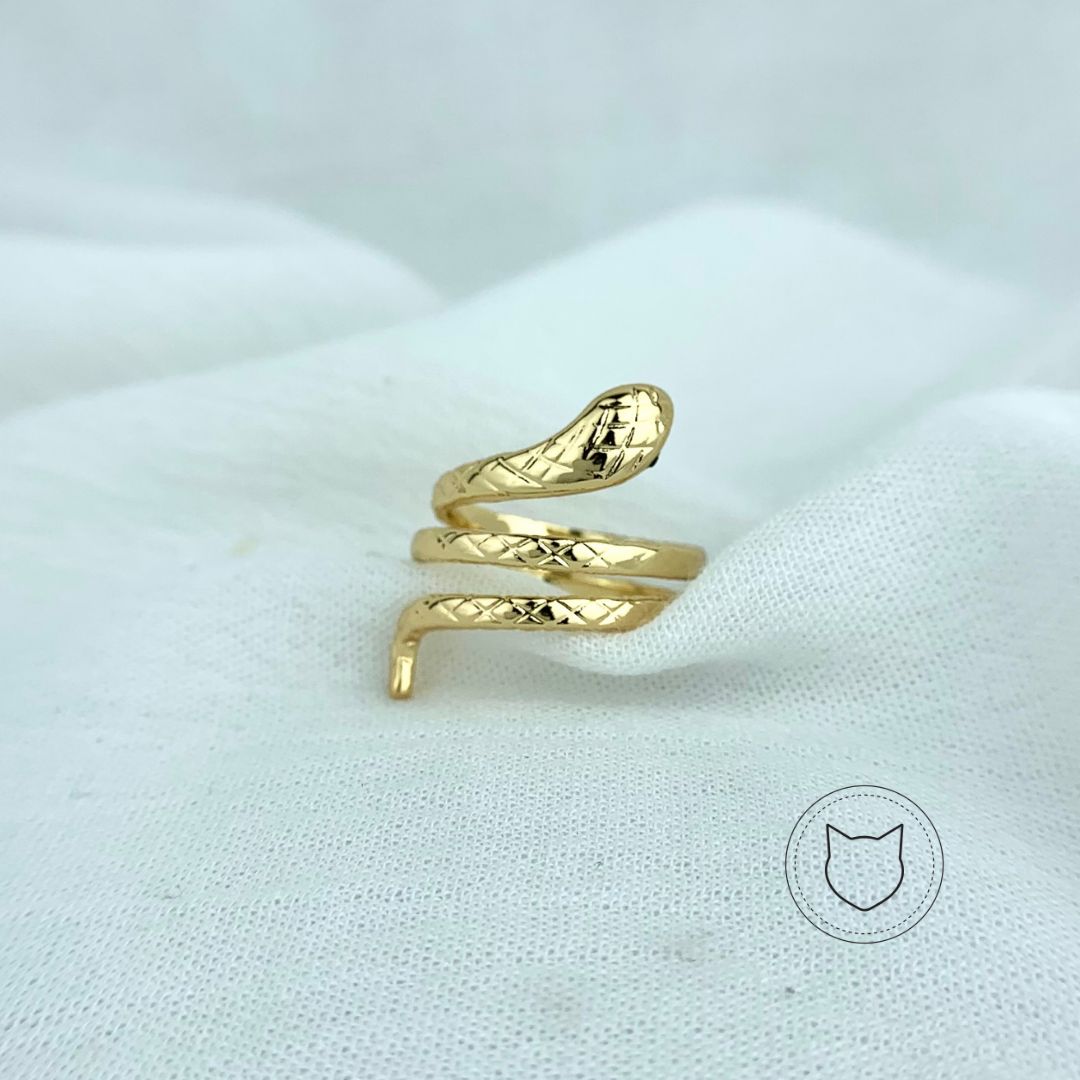 ANILLO DE BA�O DE ORO SERPIENTE TALLA 7 AN3131G37