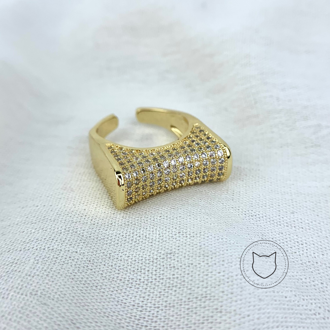 ANILLO DE BAÑO DE ORO Y CRISTALES AN2364G34