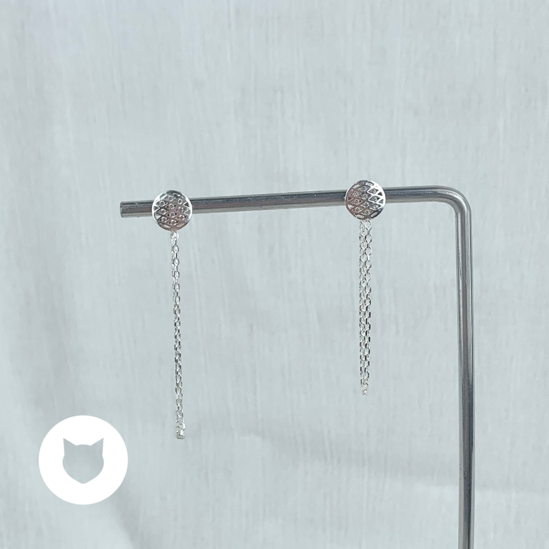 ARETES DE PLATA 925  Y CRISTALES AR2576L25