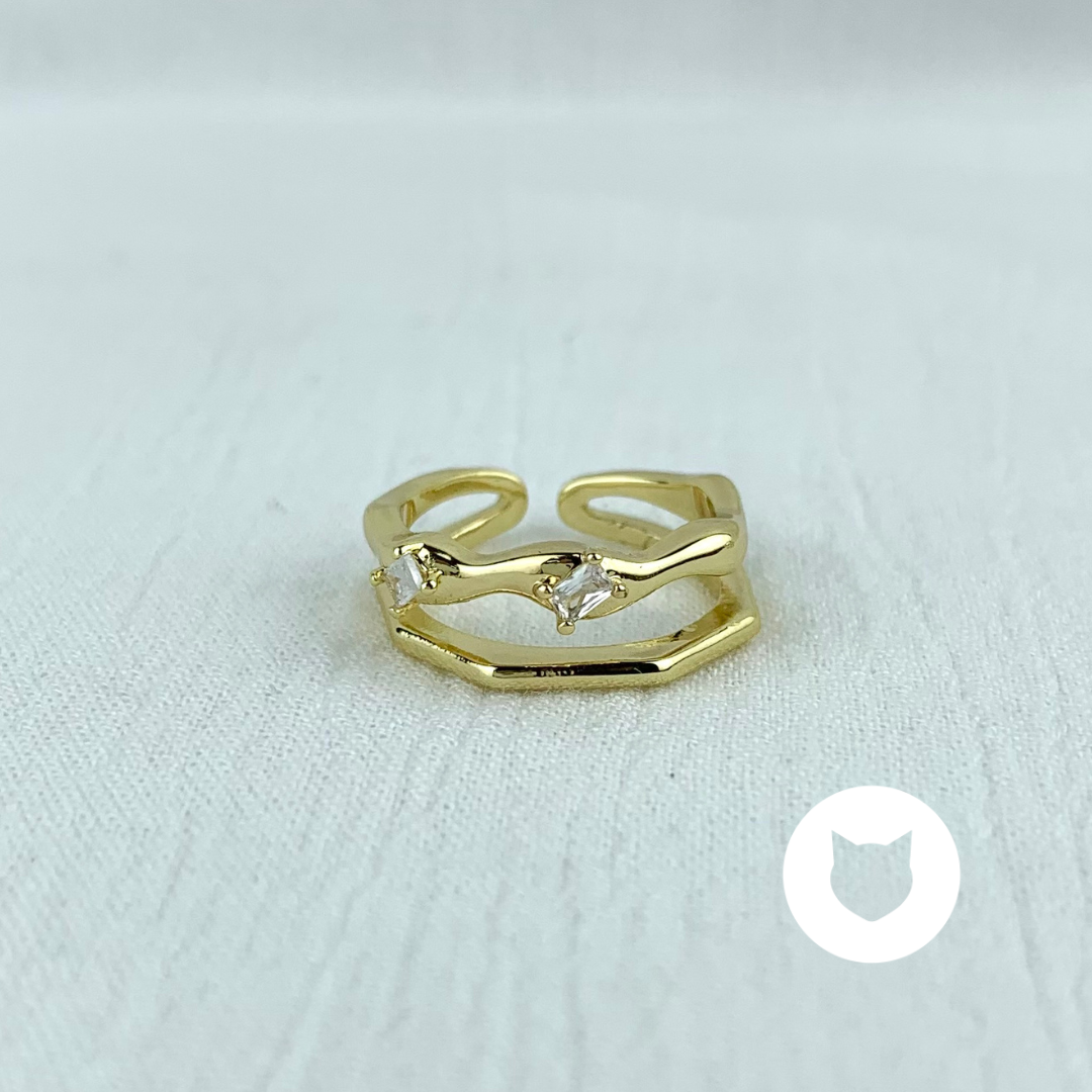 ANILLO DE ACERO INOXIDABLE Y CRISTALES AN3471G34