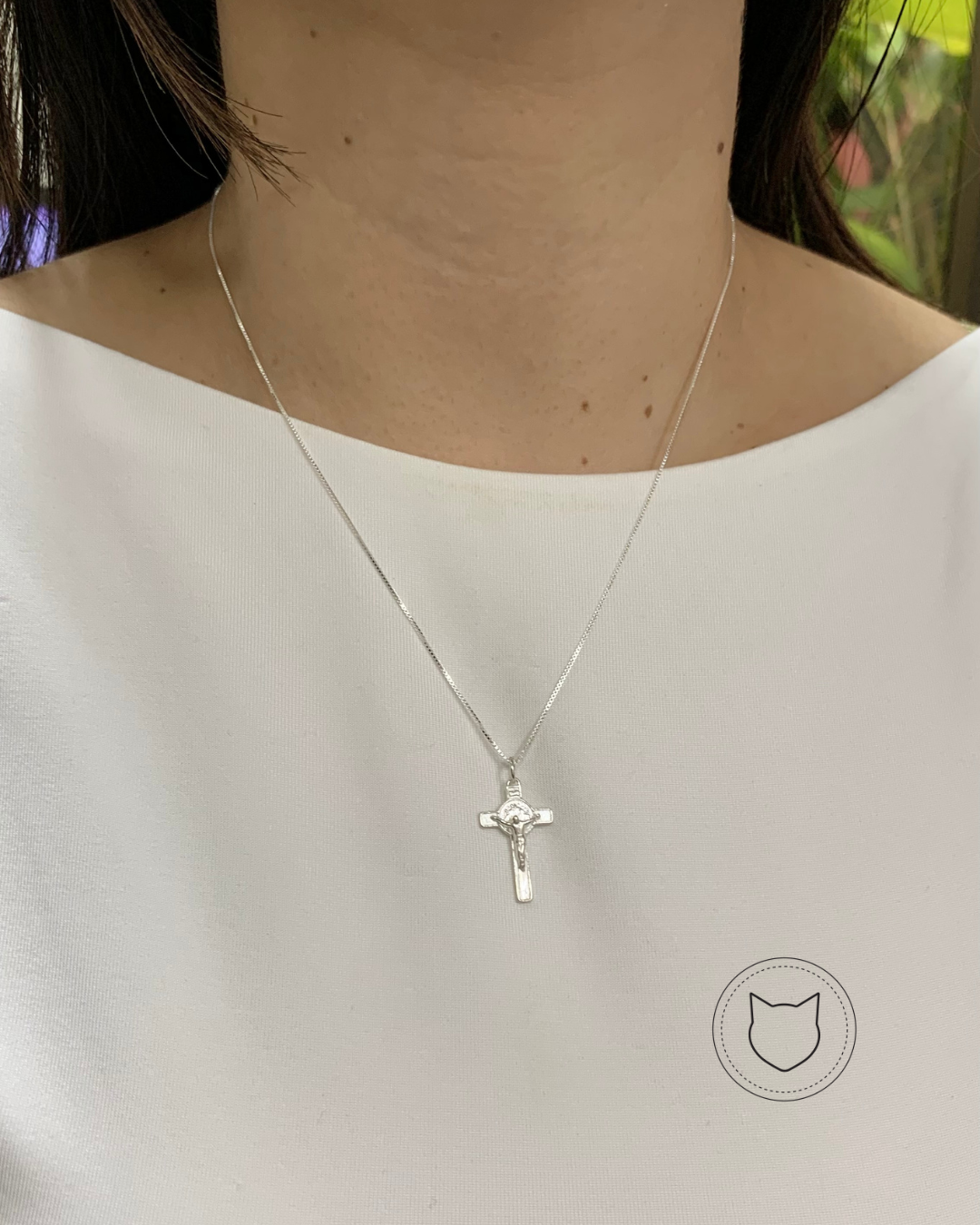 ​COLLAR DE CRUZ PLATA 925 CO1580F35