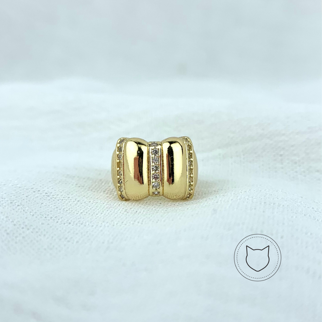 EARCUFF DE BAÑO DE ORO Y CRISTALES EA0404G30