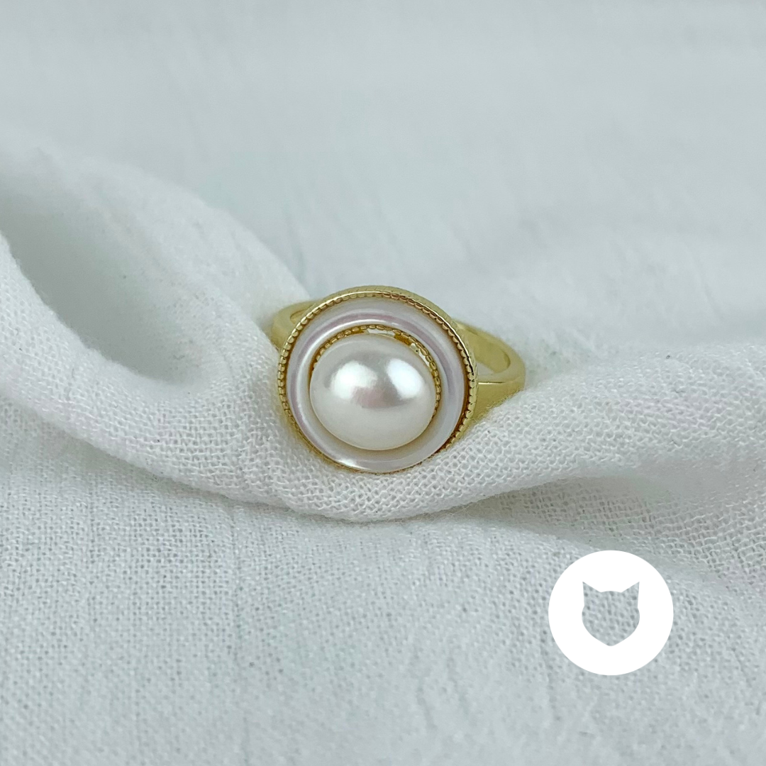 ​ANILLO DE BAÑO DE ORO Y PERLA CULTIVADA  AN3449G31