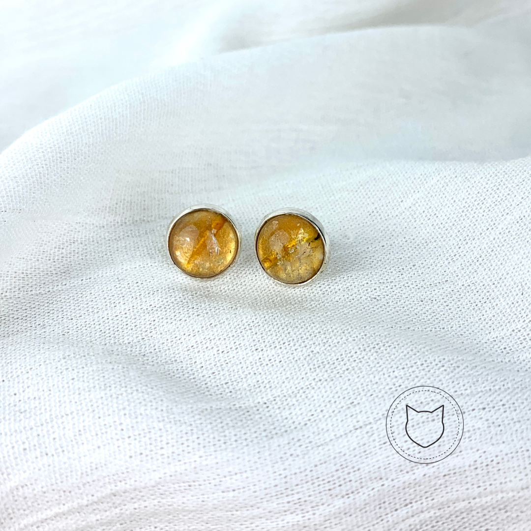 ARETES DE PLATA 925 Y CUARZO CITRINO AR1297M45