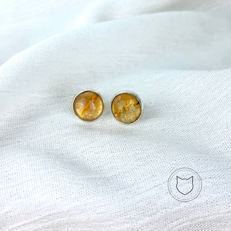 ARETES DE PLATA 925 Y CUARZO CITRINO AR1297M45