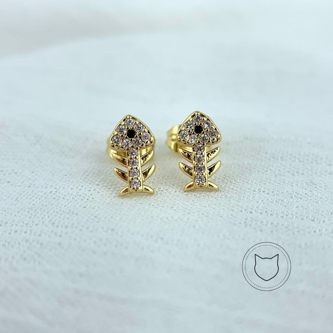 ​ARETES DE BAÑO DE ORO Y CRISTALES AR2387G31