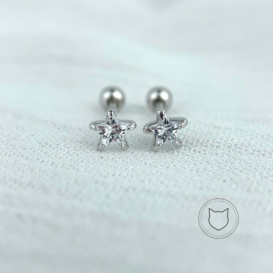 ARETES DE PLATA 925 RODINADA Y CRISTALES AB0363L25