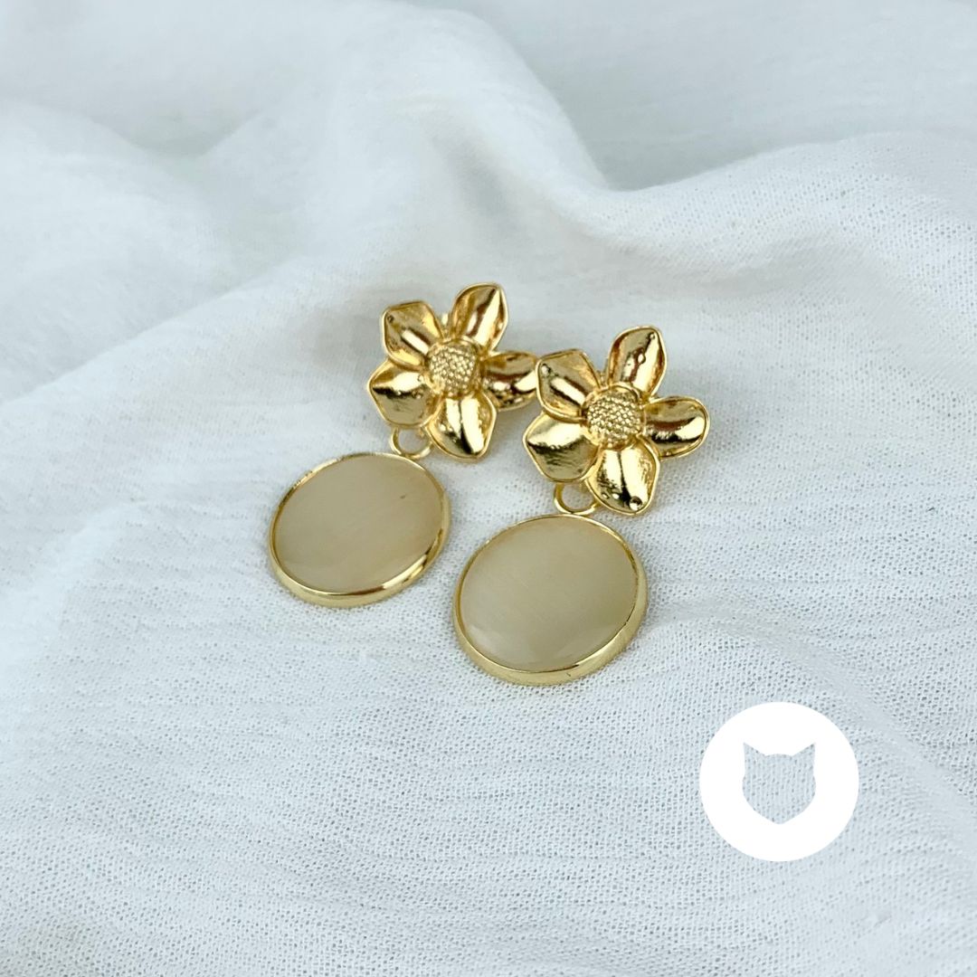 ARETES BAÑO DE ORO AR2504G33