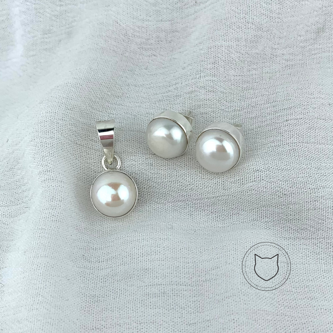 SET DE PLATA 925 Y PERLA CULTIVADA SE0950M34