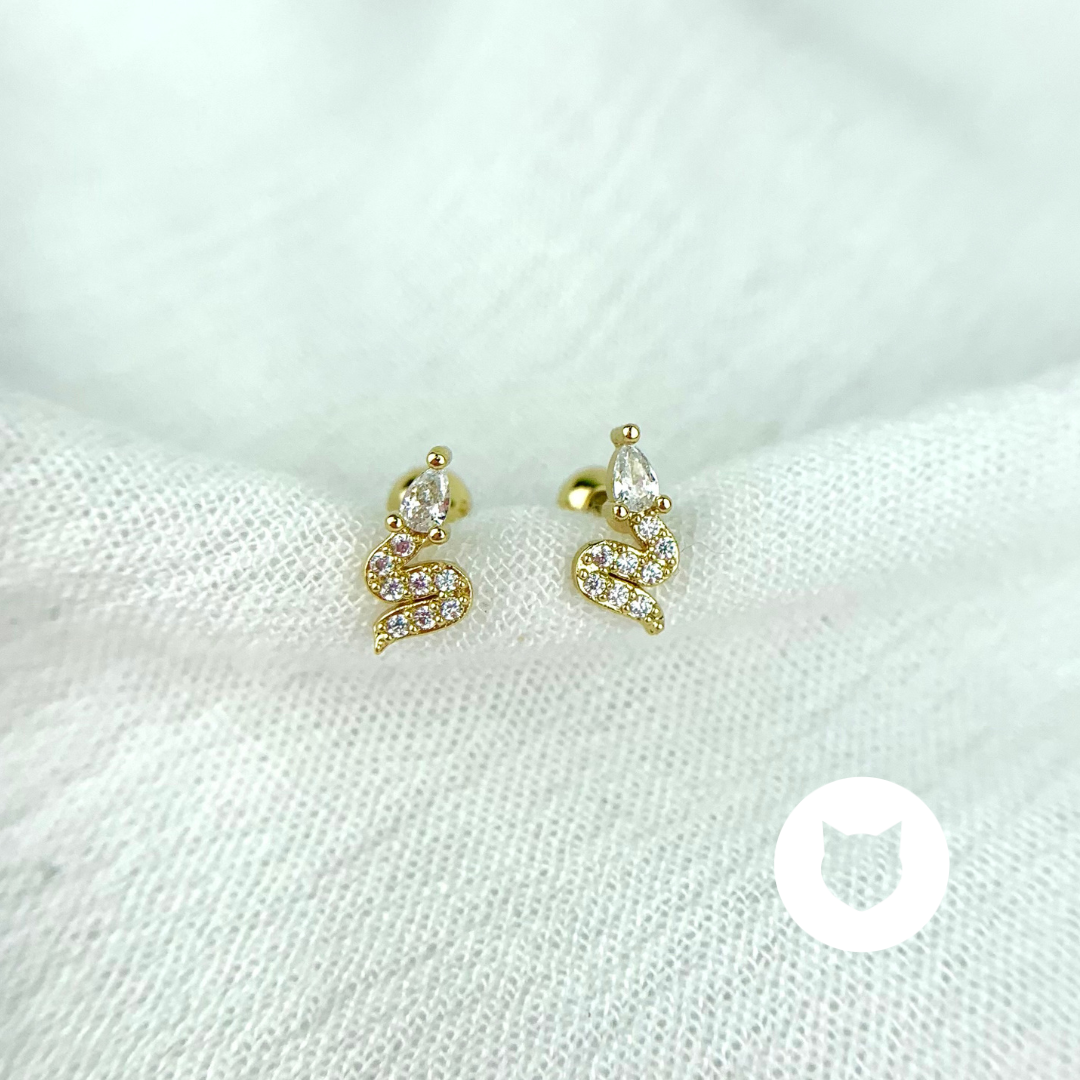 ARETES DE BAÑO DE ORO Y CRISTALES AB0386G36