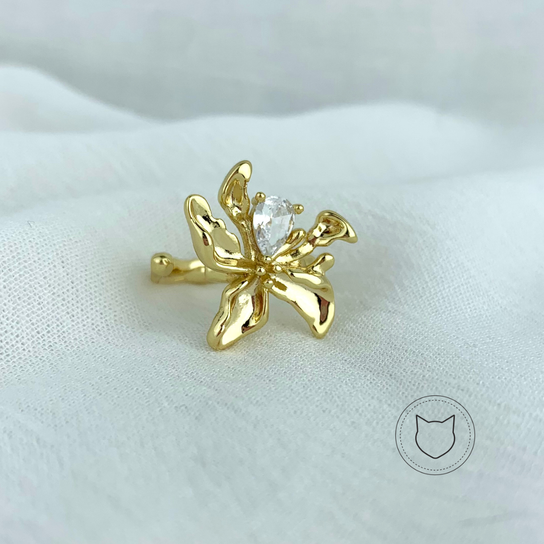 ANILLO DE BAÑO DE ORO Y CRISTALES TALLA AJUSTABLE AN3033G34