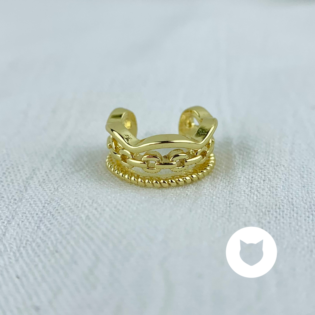 EARCUFF DE BAÑO DE ORO EA0655G37