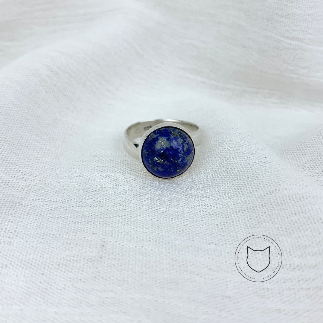 ANILLO DE PLATA 925 Y LAPISLÁZULI TALLA AJUSTABLE AN0404M