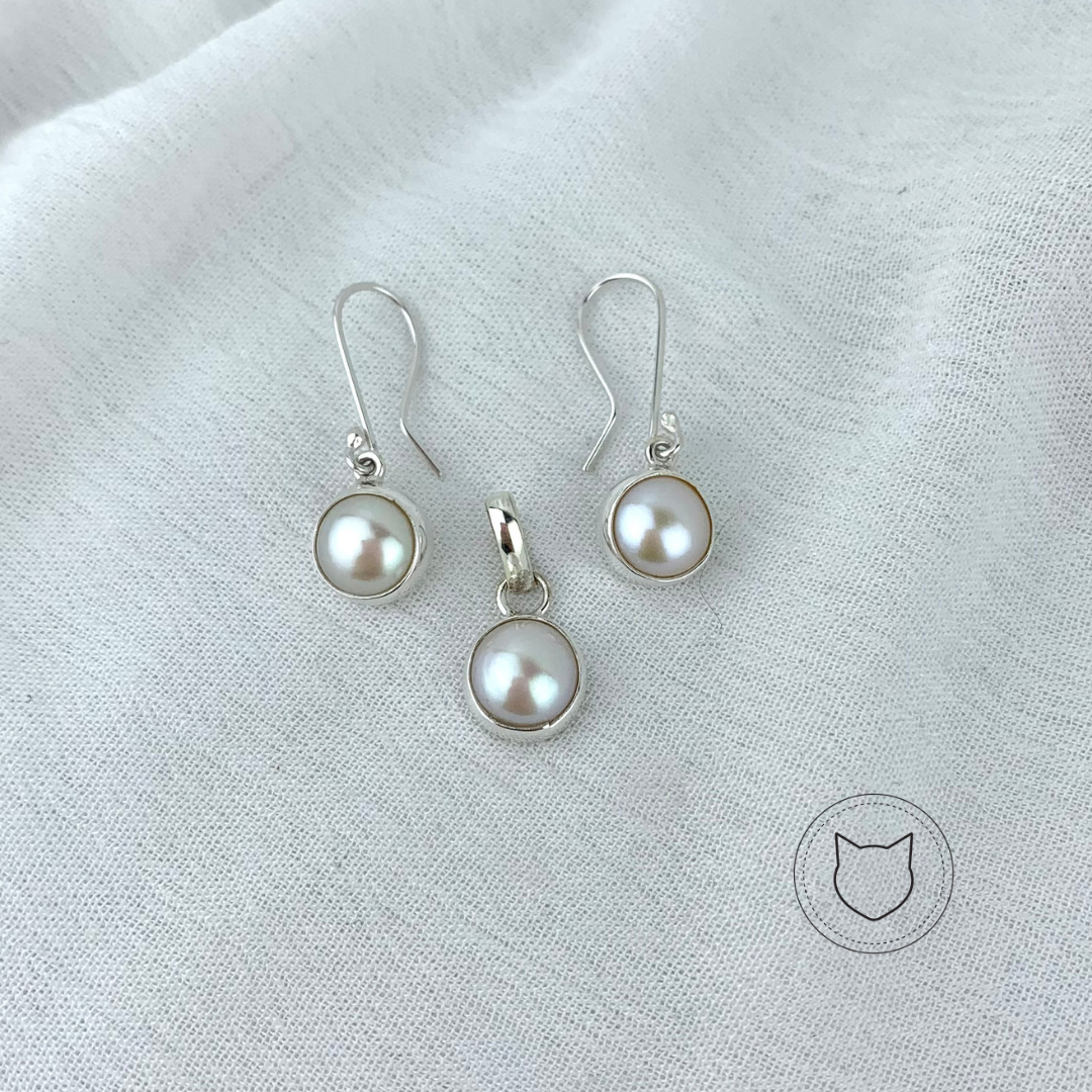SET DE PLATA 925 Y PERLA CULTIVADA SE0953M40