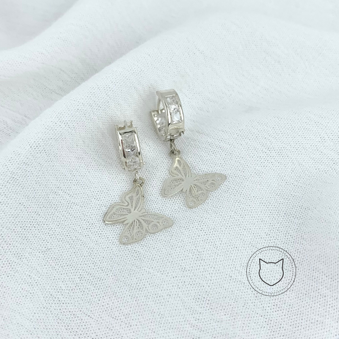 ARGOLLAS DE PLATA 925  Y CRISTALES AG1180M33