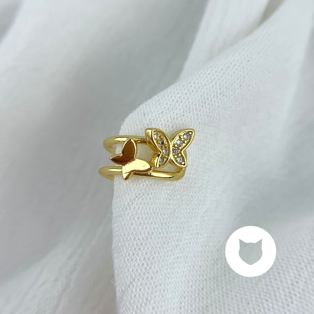 EARCUFF DE BAÑO DE ORO Y CRISTALES EA0622G34