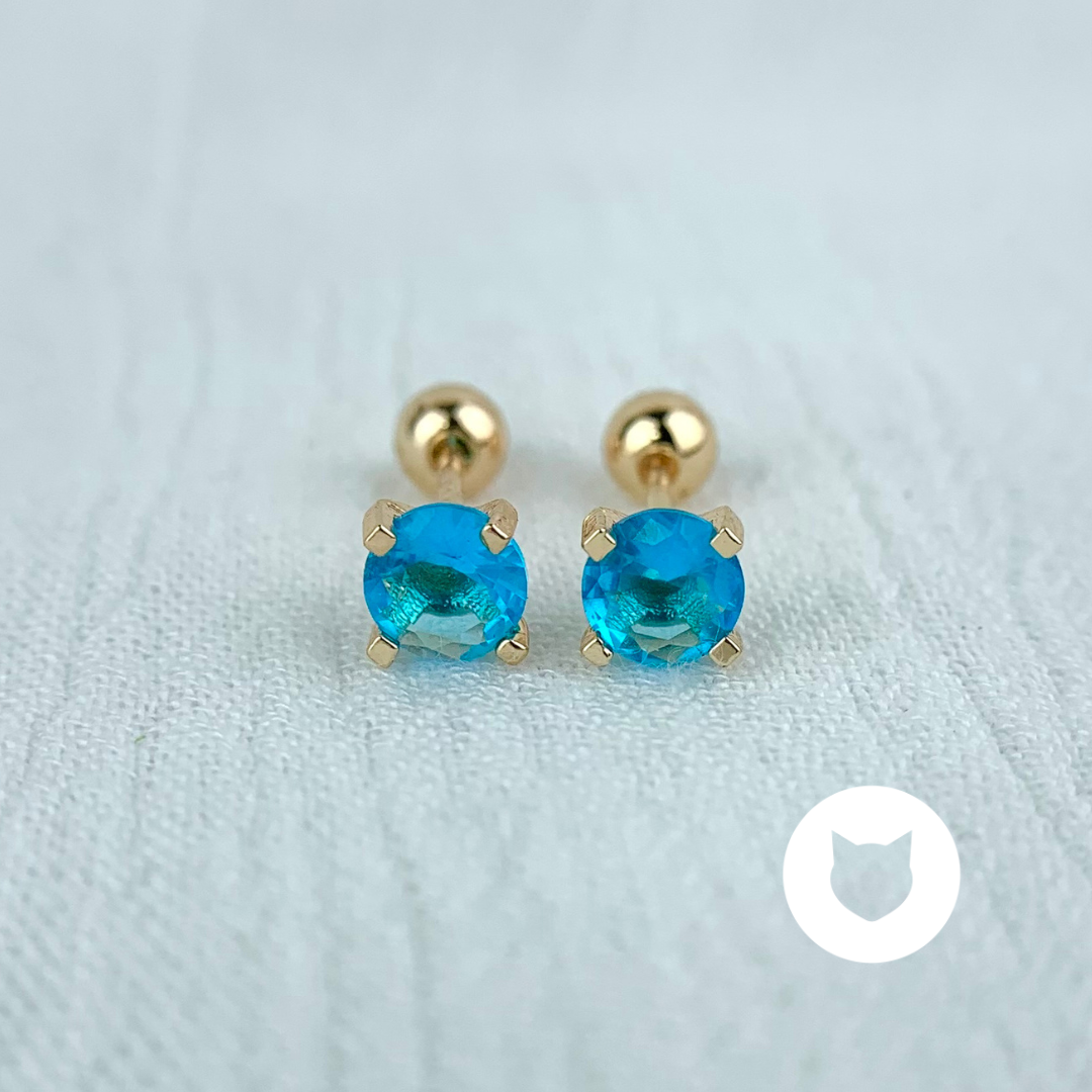 ARETES DE BAÑO DE ORO Y CRISTAL AB0439G30