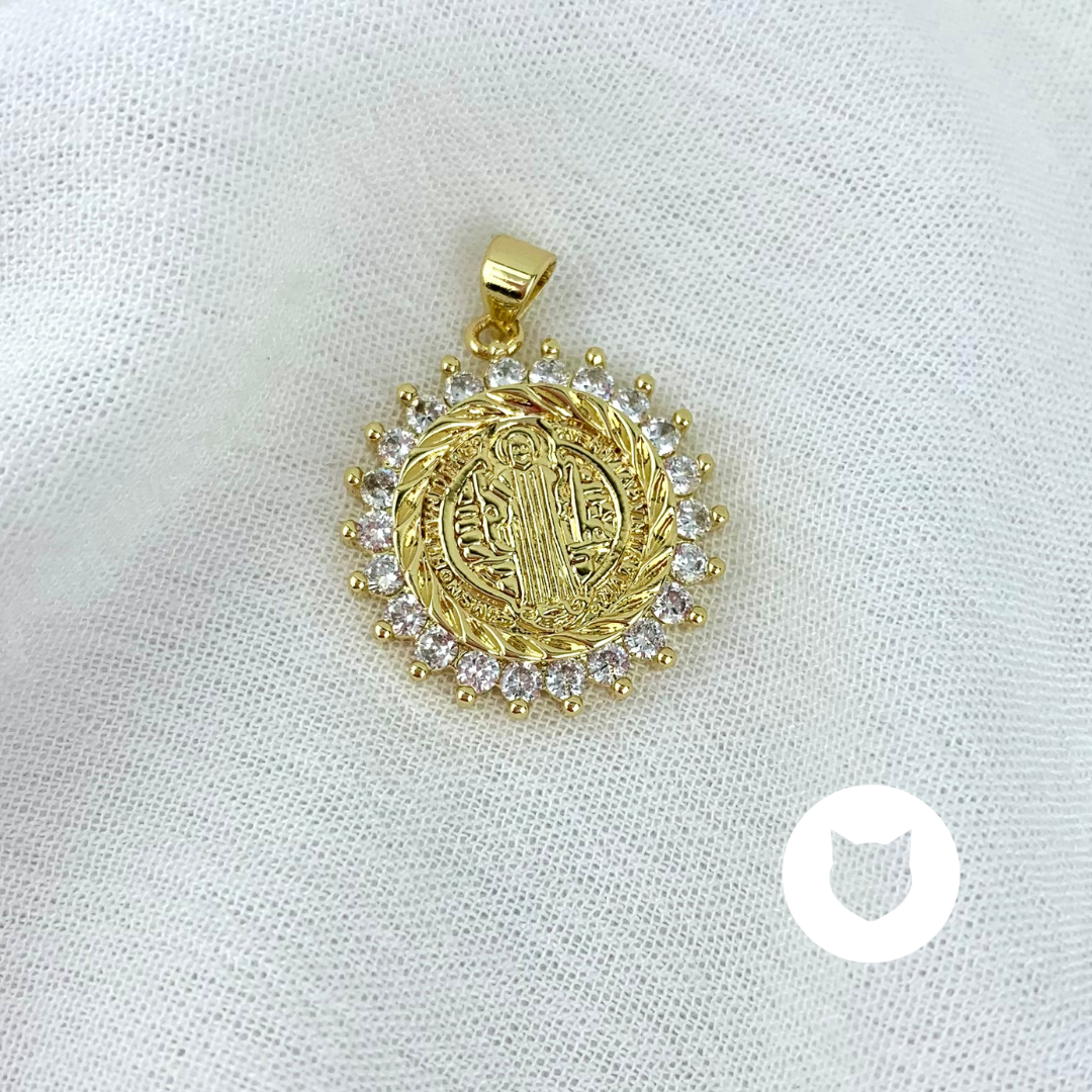 DIJE DE BAÑO DE ORO Y CRISTALES DI0717G30