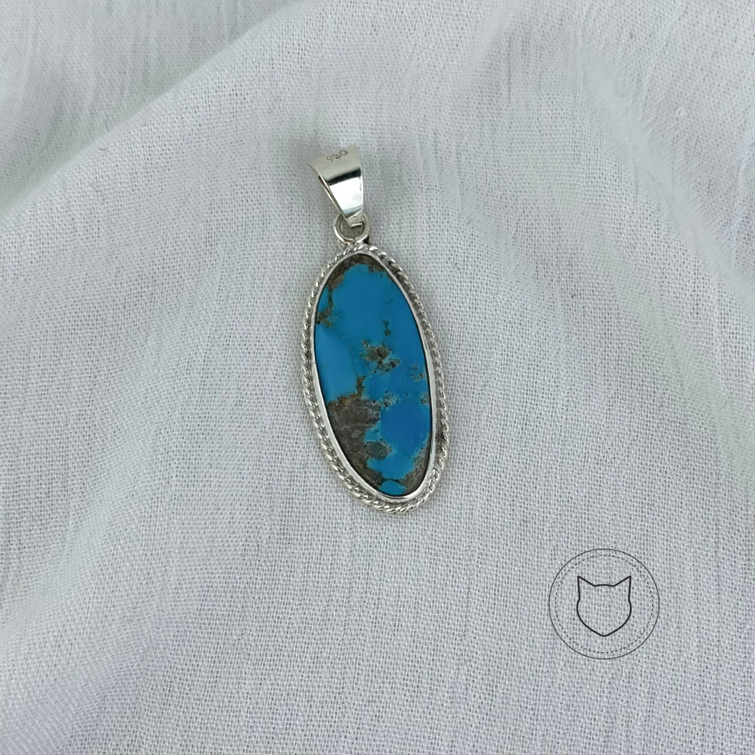 DIJE DE PLATA 925 Y TURQUESA DI0511M39