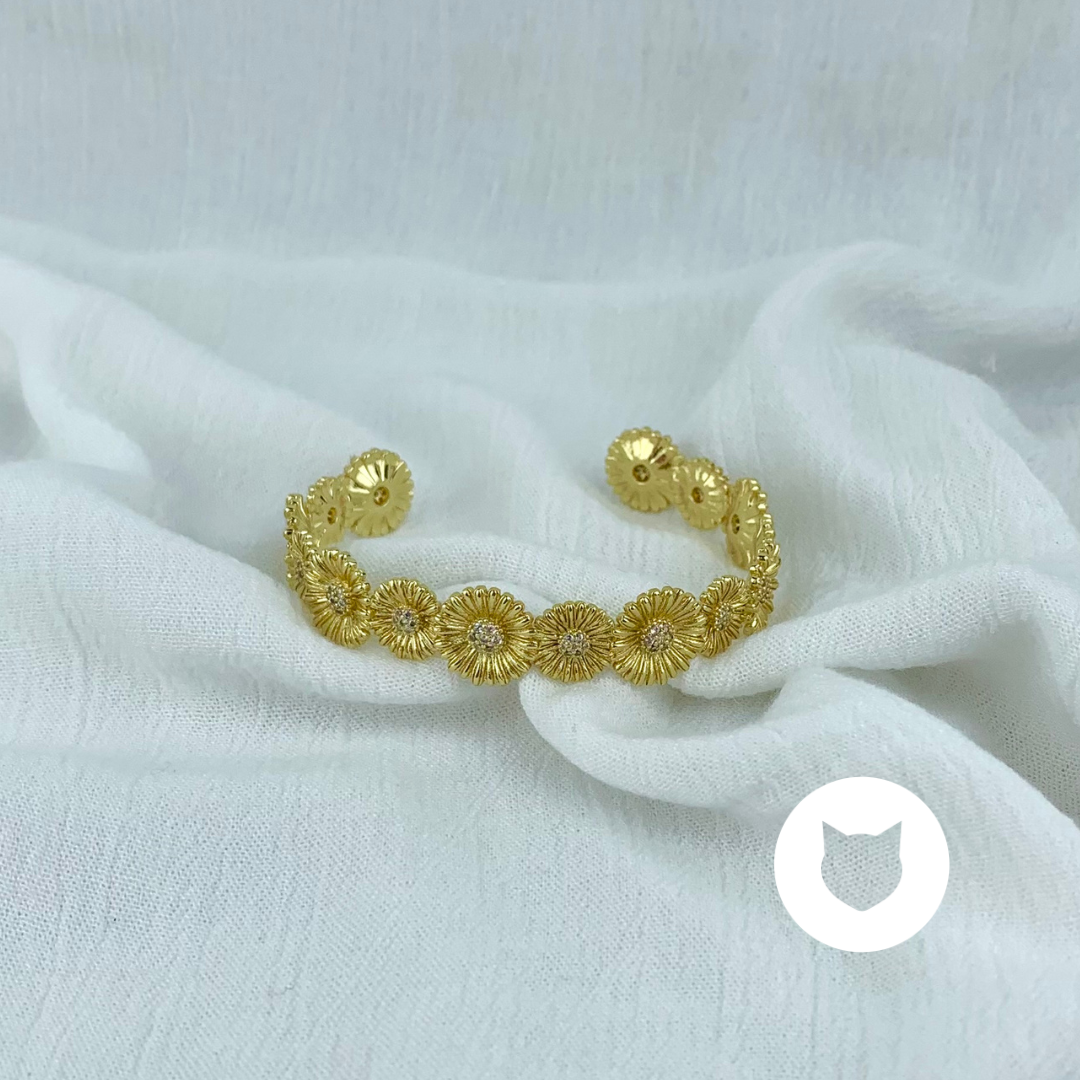 PULSERA DE BAÑO DE ORO Y CRISTALES PU1637G30