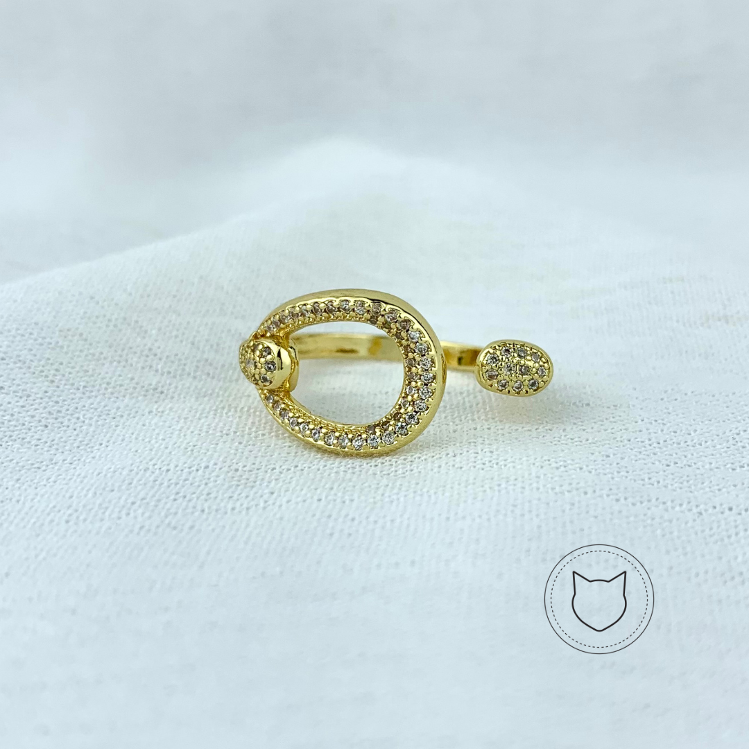 ANILLO DE BAÑO DE ORO Y CRISTALES AN2883G39