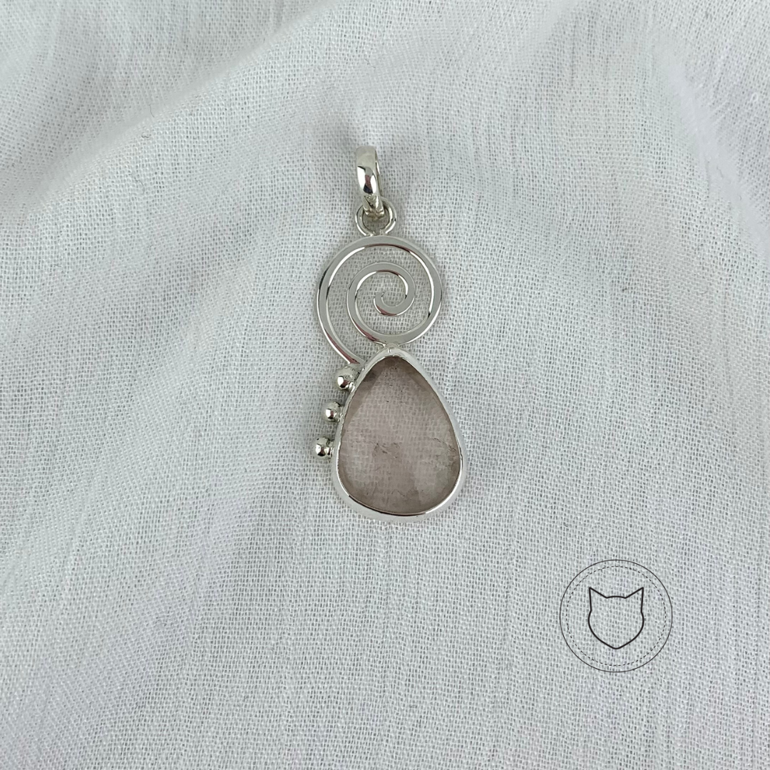 DIJE DE PLATA 925 Y CUARZO ROSA DI0507M38
