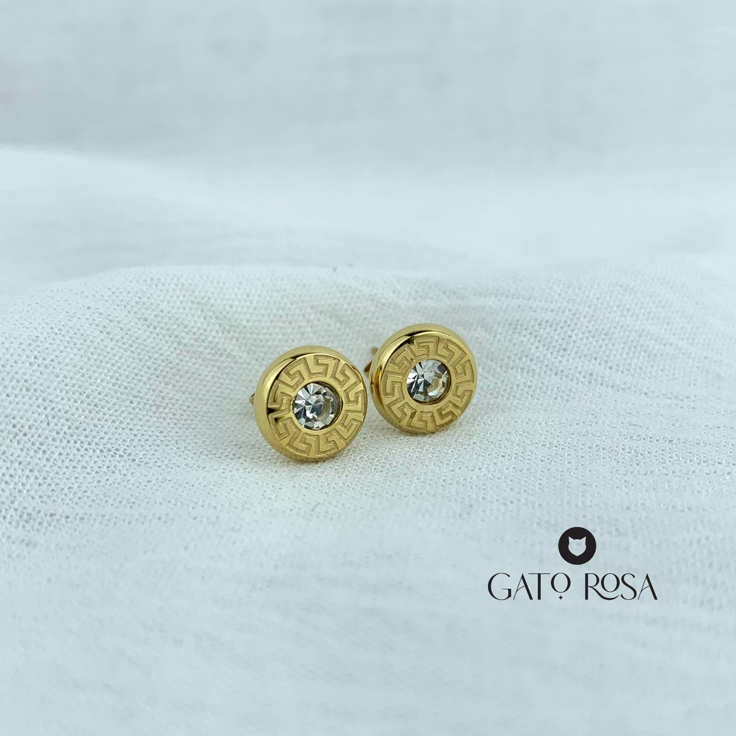 ARETES DE ACERO CON BORDE LABRADO Y CRISTAL AR2487G30