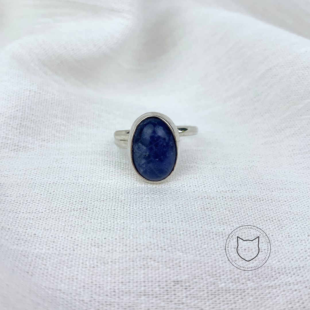 ANILLO DE PLATA 925 Y SODALITA TALLA AJUSTABLE AN0888M44