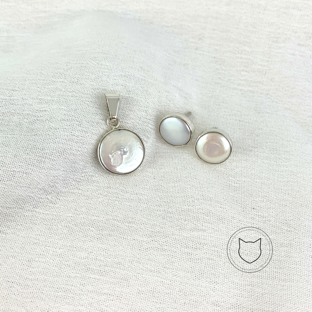 SET DE PLATA 925 Y PERLA CULTIVADA SE0896M40