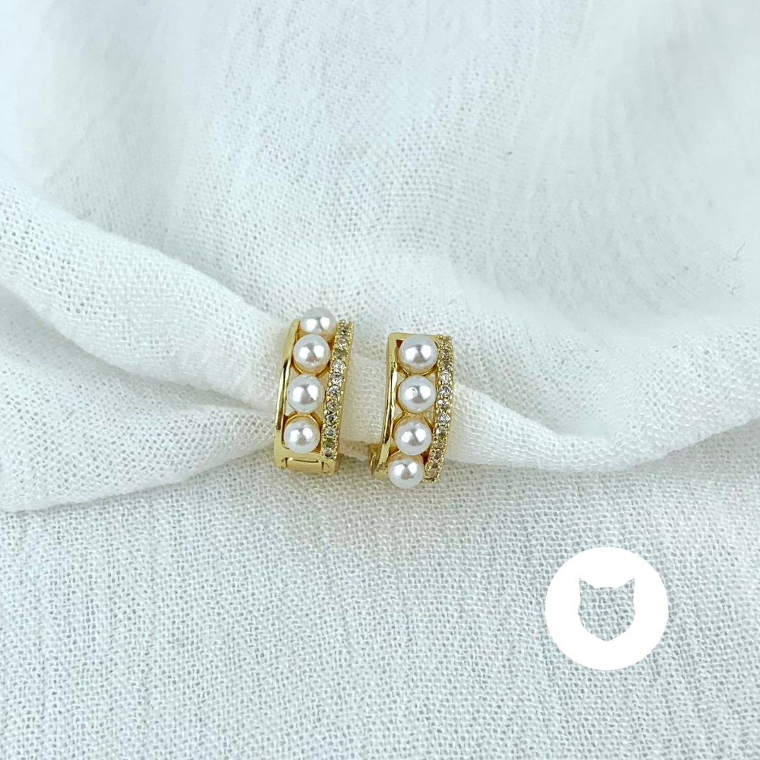 ARGOLLAS DE BAÑO DE ORO Y CRISTALES AG1552G34