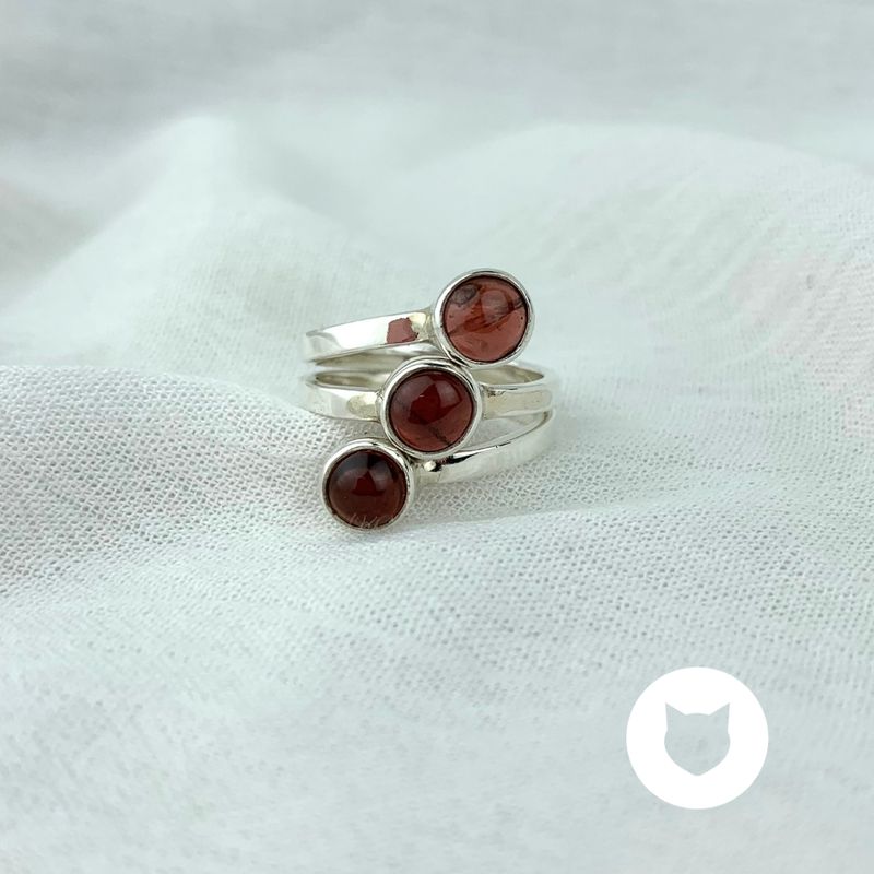 ANILLO DE PLATA 925 Y GRANATE TALLA 7  AN3229M30