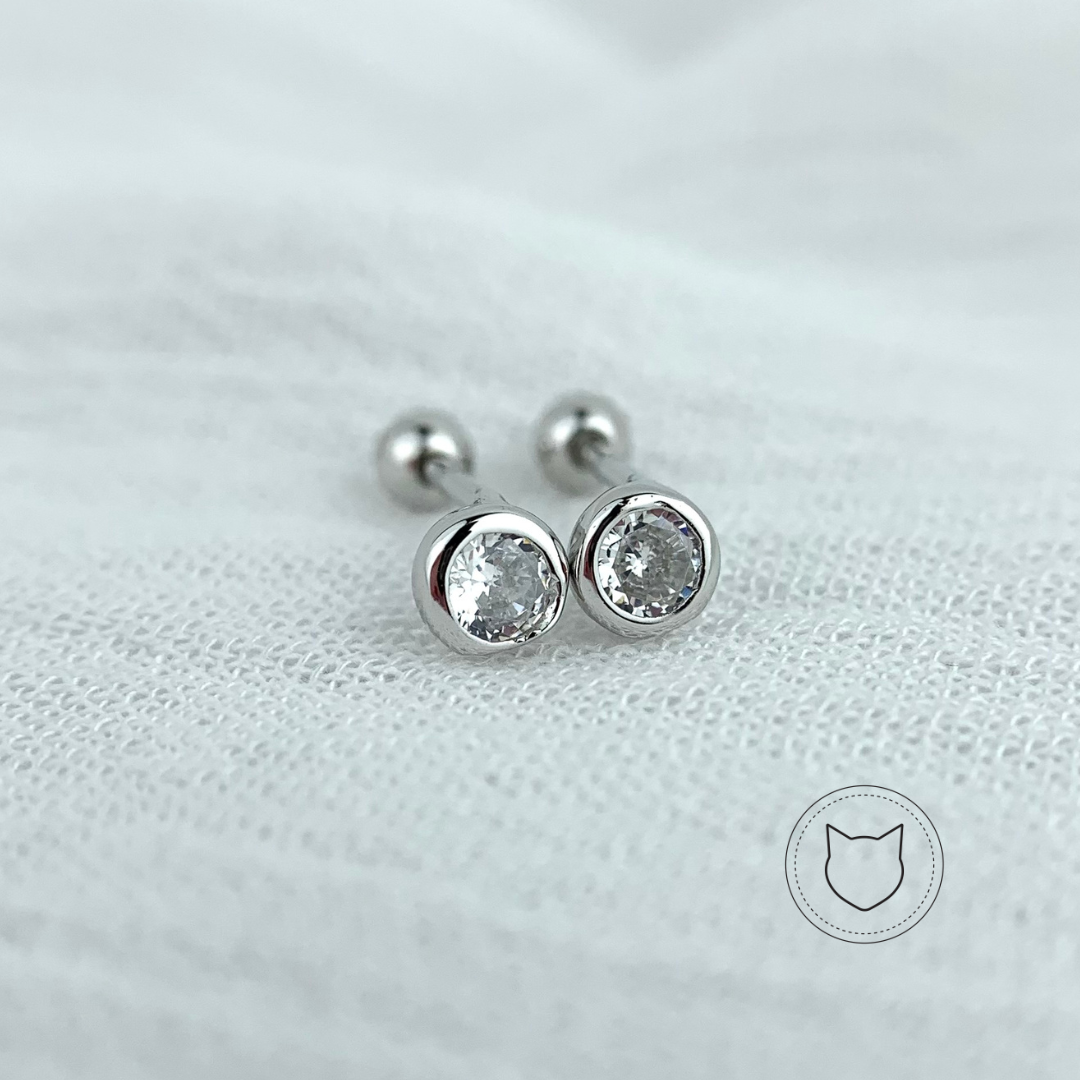 ARETES DE PLATA 925 RODINADA Y CRISTALES AB0362L25