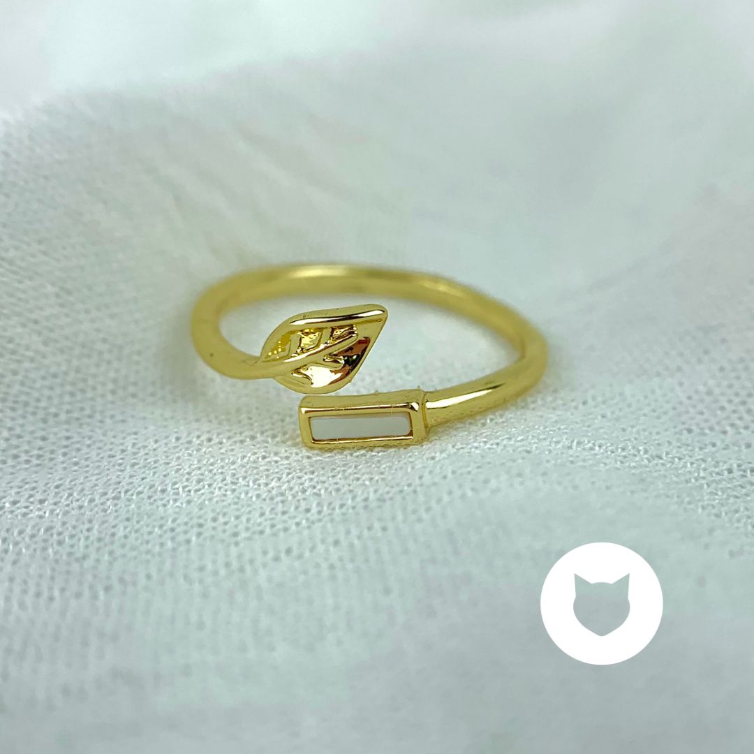 ANILLO DE BAÑO DE ORO Y CRISTALES TALLA AJUSTABLE AN3319G33