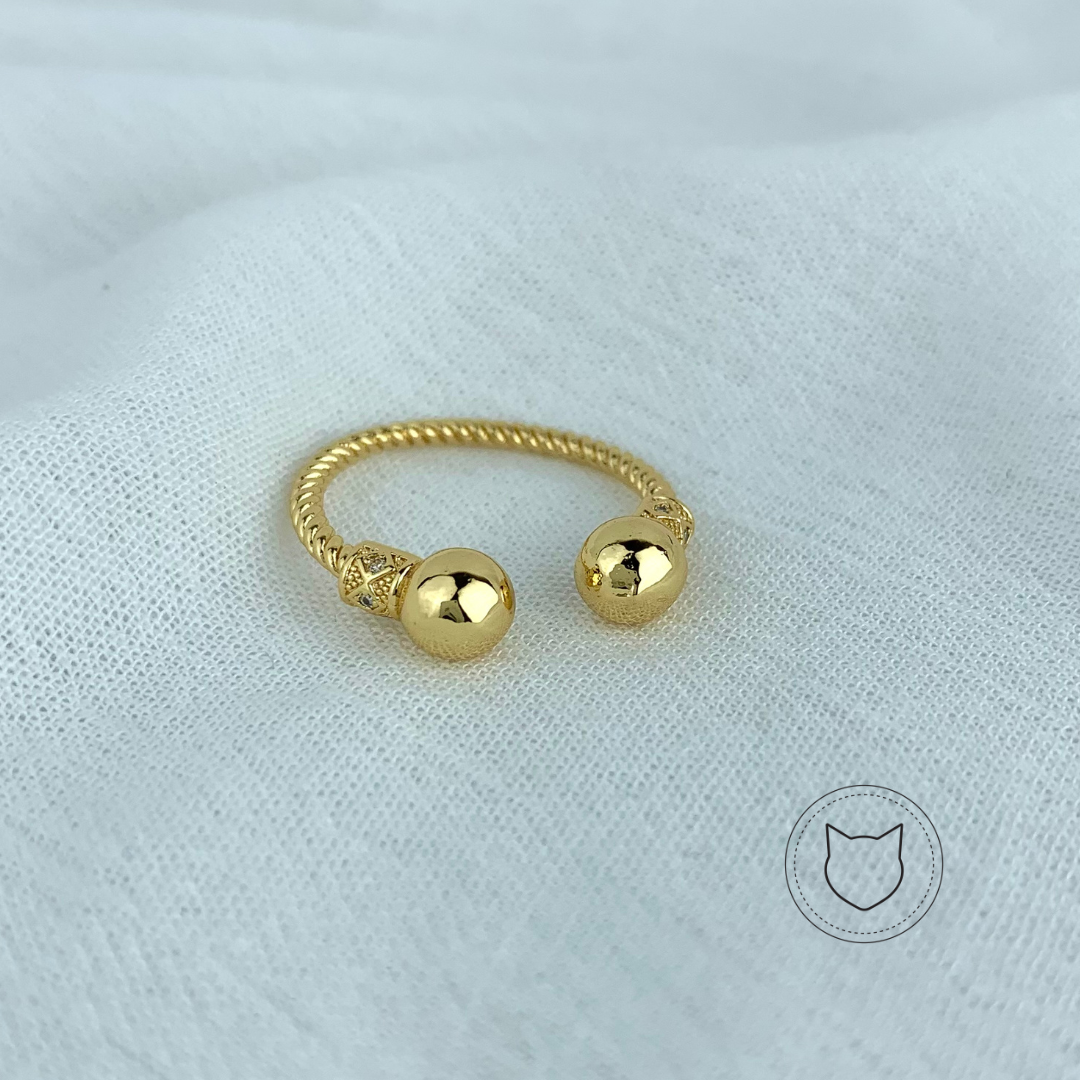ANILLO DE BAÑO DE ORO Y CRISTALES TALLA AJUSTABLE AN3027G30