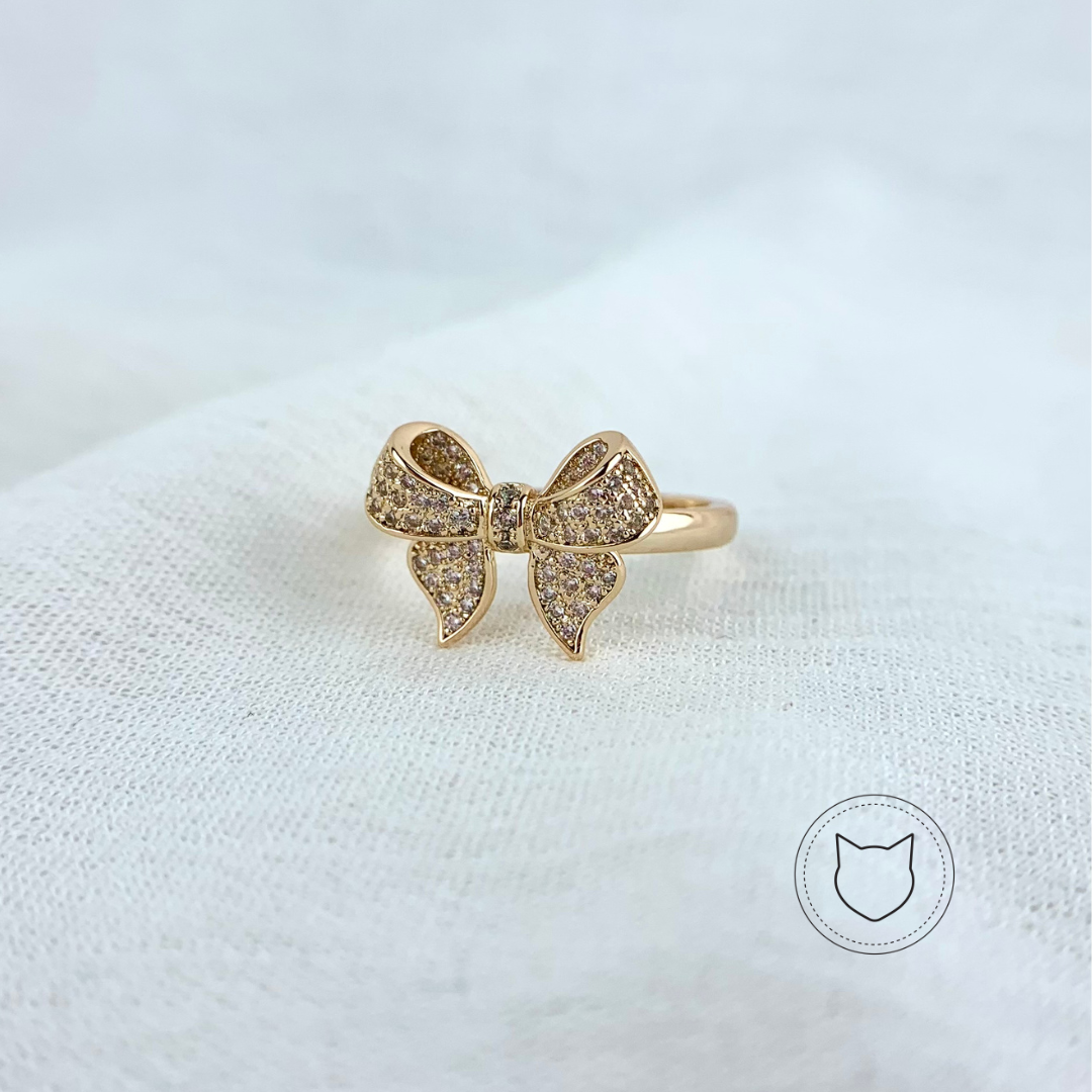 ANILLO DE BAÑO DE ORO Y CRISTALES TALLA 8 AN2292G32