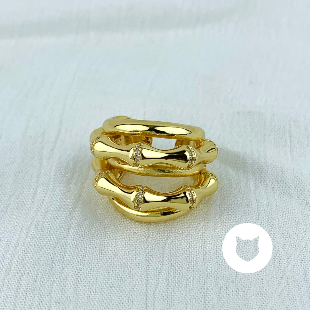 ANILLO DE BAÑO DE ORO Y CRISTALES  AN3479G36
