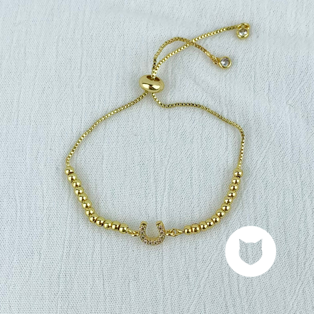 PULSERA DE BAÑO DE ORO Y CRISTALES PU1699G34