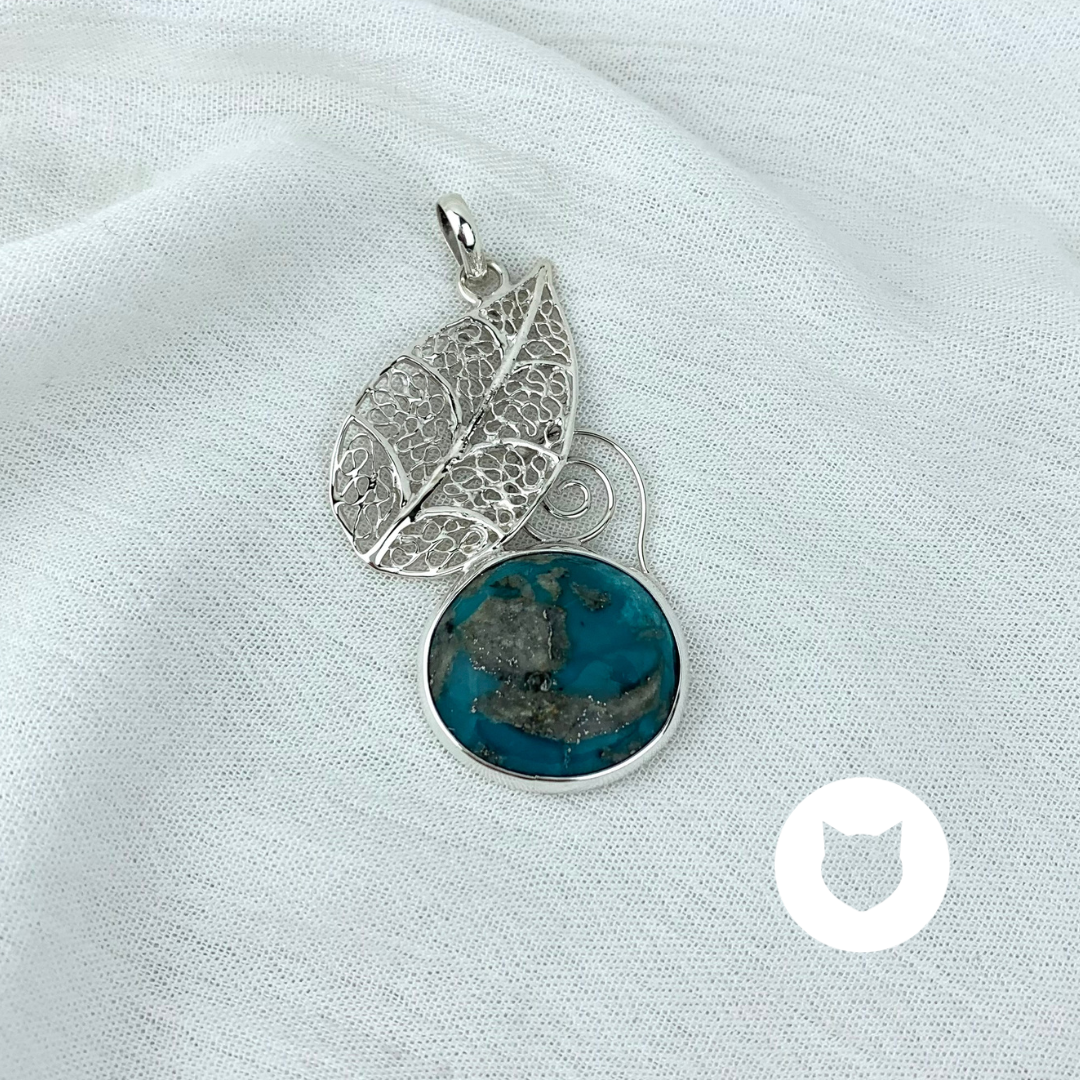 DIJE PLATA 925 Y TURQUESA DI0711M28