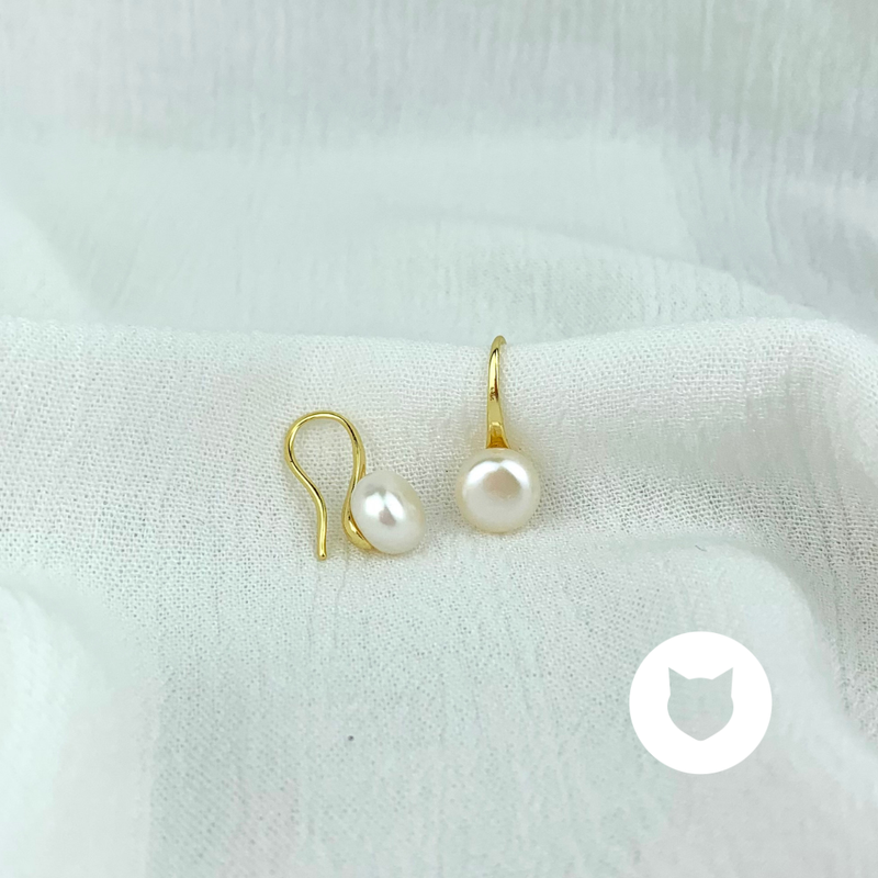 ARETES DE BAÑO DE ORO Y PERLA CULTIVADA AR2534G34