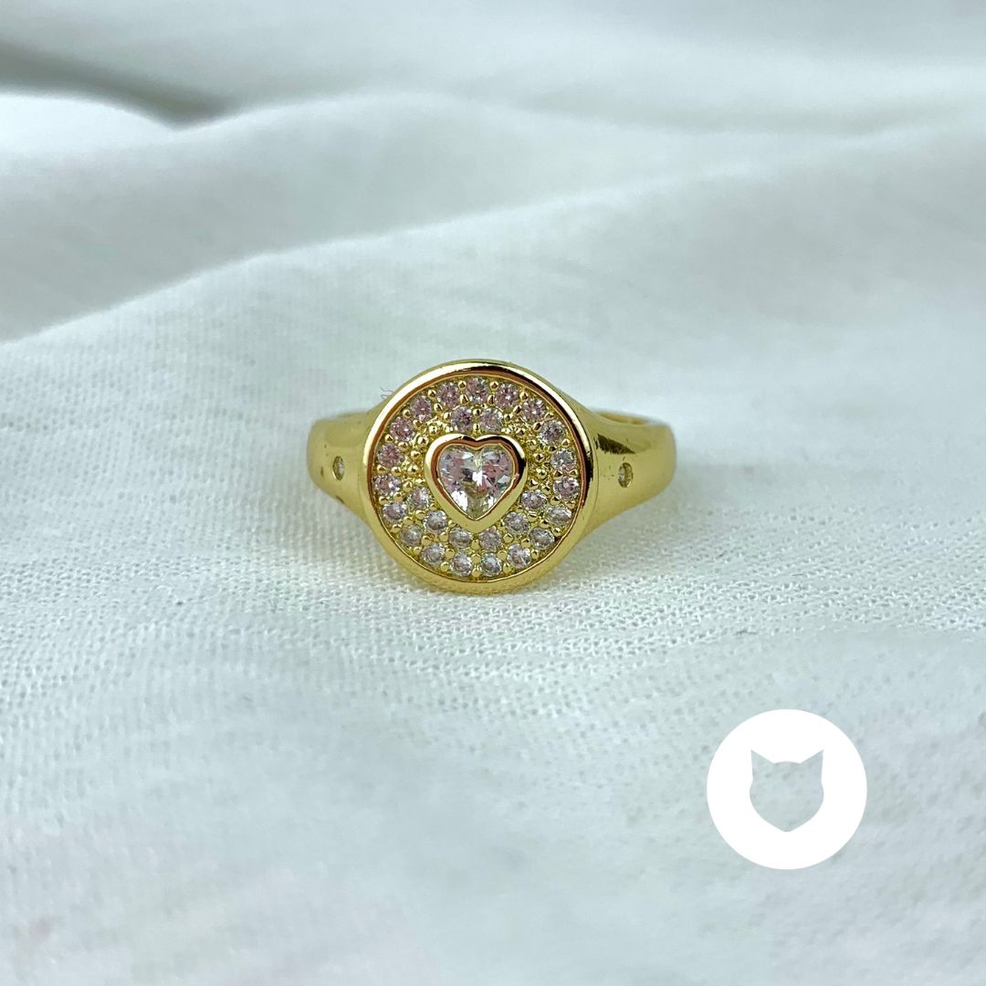 ANILLO DE BAÑO DE ORO Y CRISTALES TALLA AJUSTABLE AN3307G30