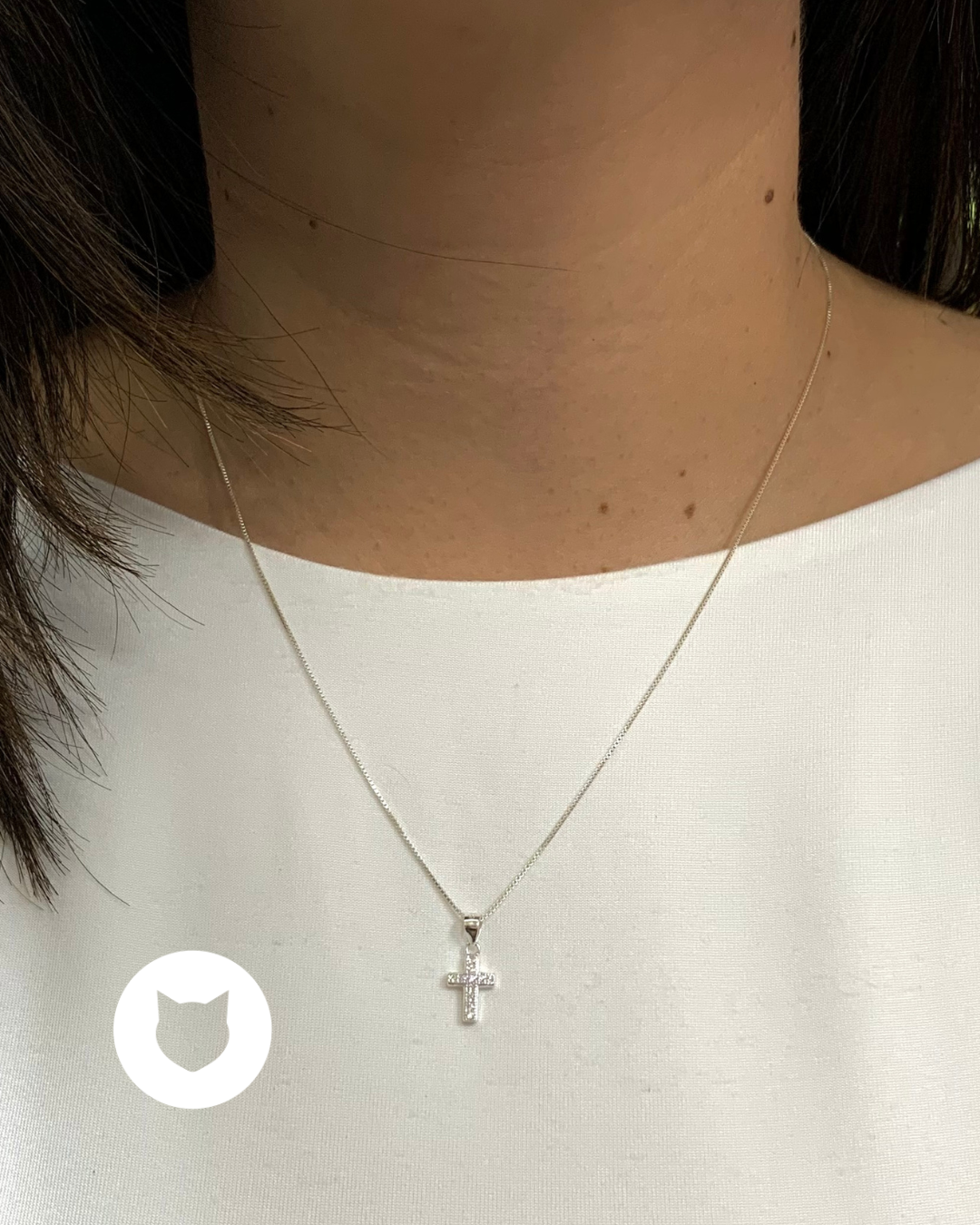 COLLAR DE PLATA 925 Y CRISTALES CO1604L25