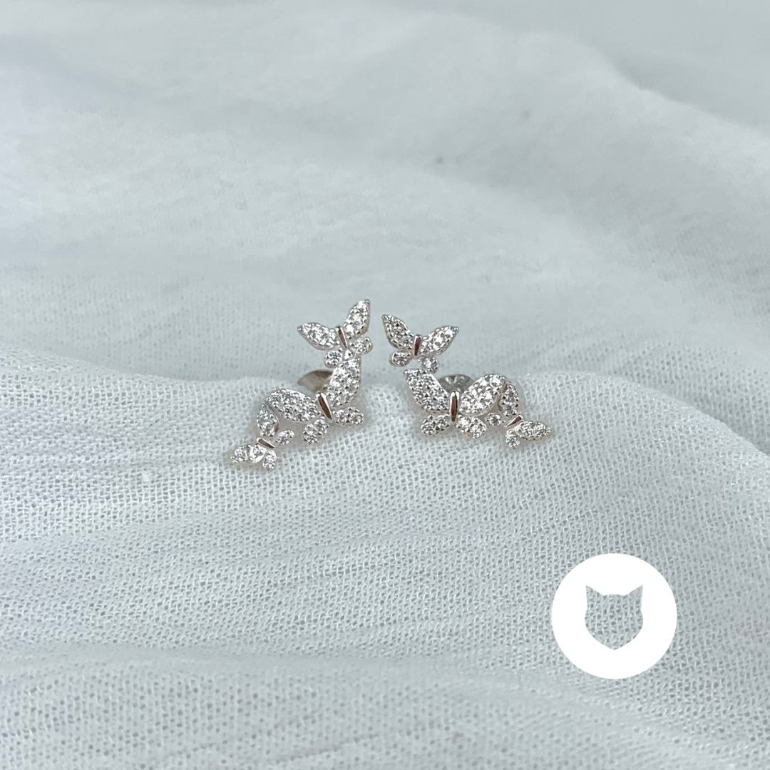 ARETES DE PLATA 925 Y CRISTALES AR2528L22