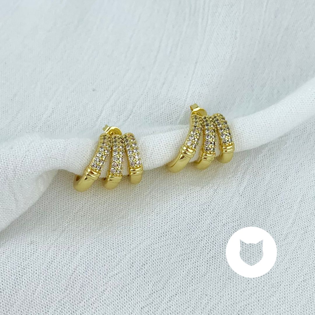 ​ARGOLLAS DE BAÑO DE ORO Y CRISTALES AG1508G30