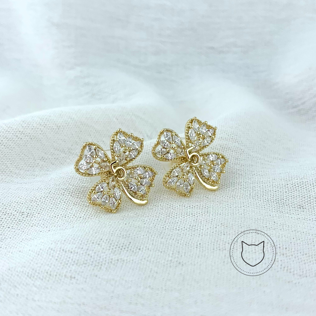 ARETES DE BAÑO DE ORO Y CRISTALES AR2037G30