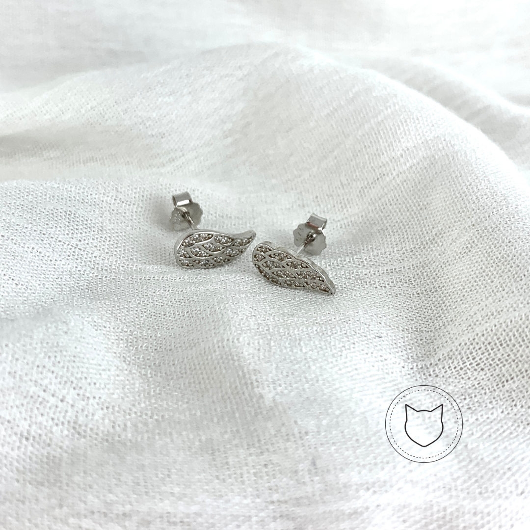 ARETES DE PLATA 925 RODINADA Y CRISTALES AR1466L20