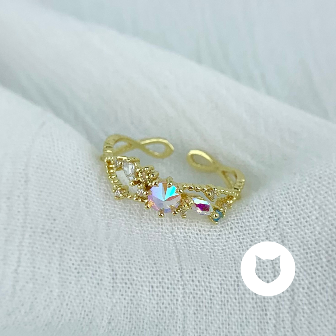 ANILLO DE BAÑO DE ORO Y CRISTALES AN3457G32